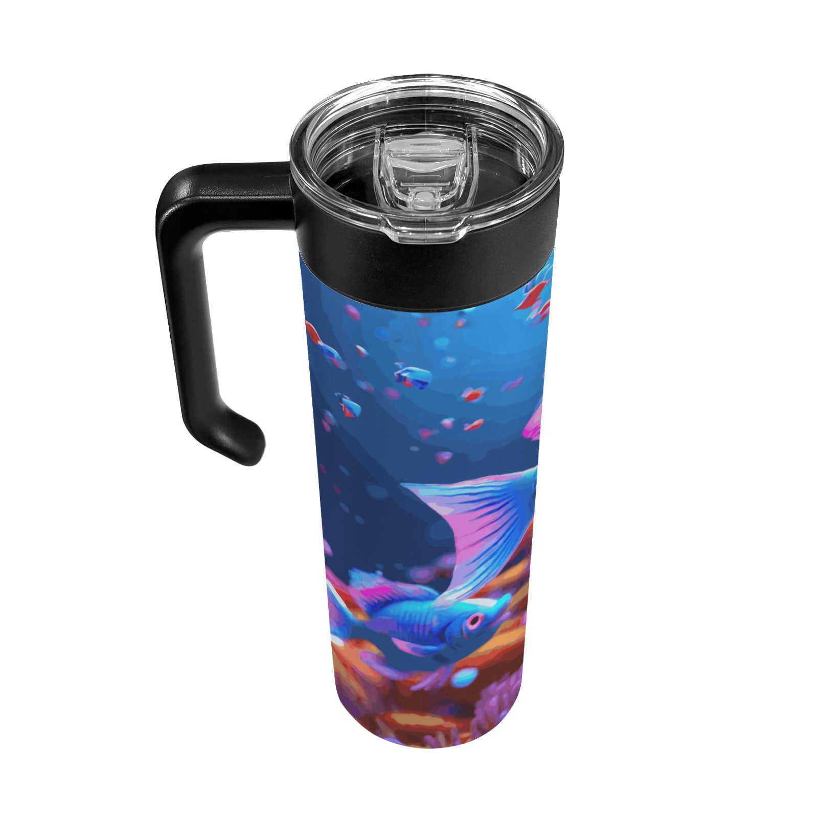Blue Fish 20oz Insulated Water Bottle with Screw On Handle