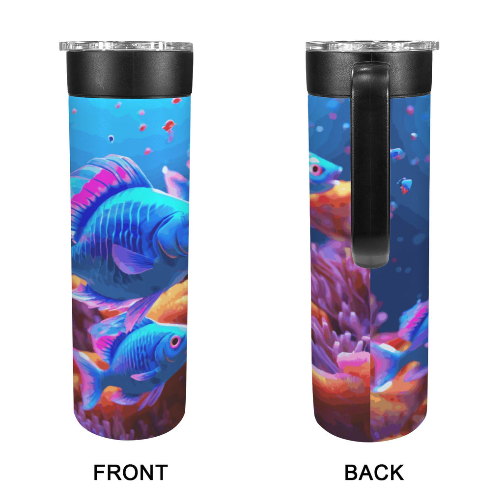 Blue Fish 20oz Insulated Water Bottle with Screw On Handle