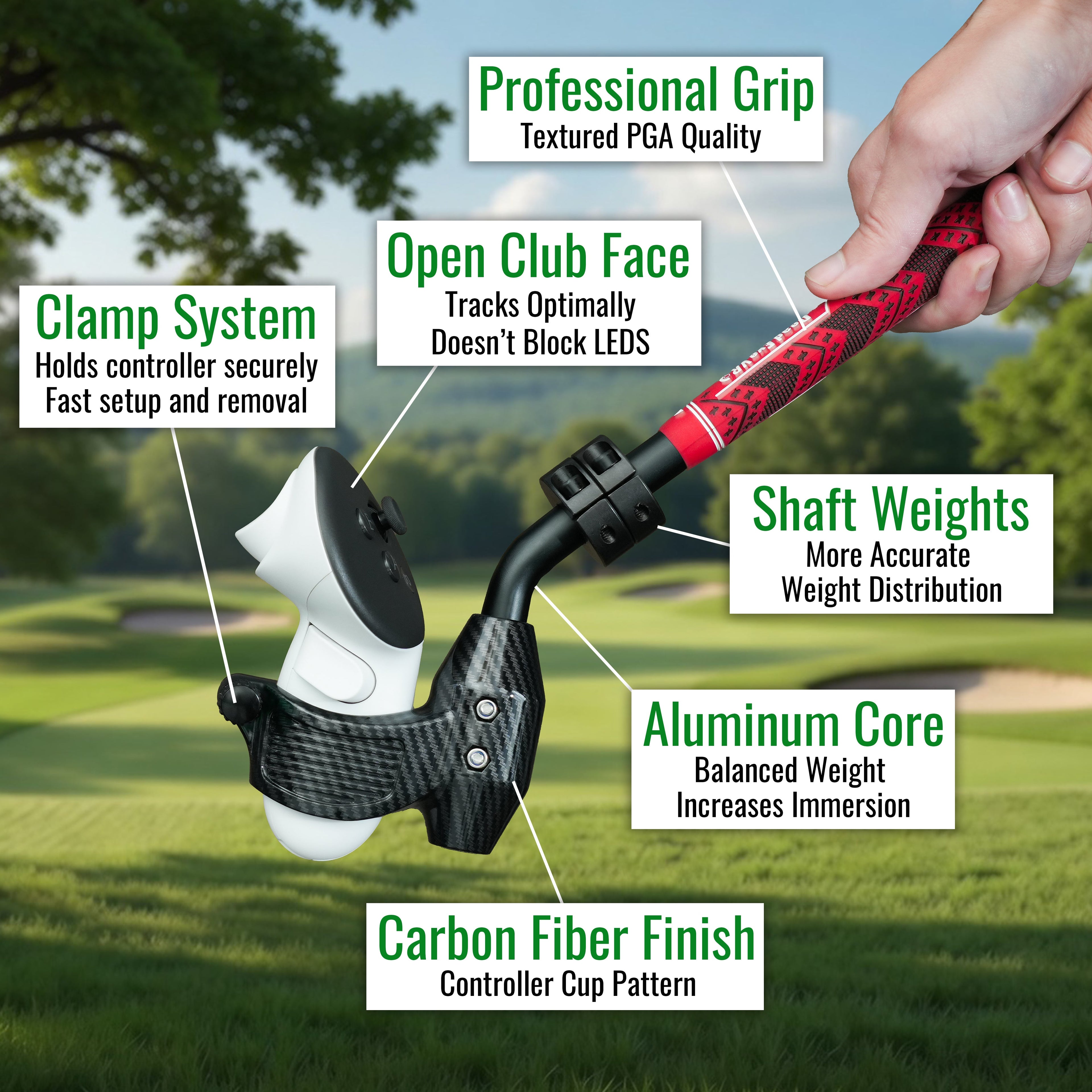 DriVR Ace – VR Golf Club Handle for Meta Quest 3/3s & Pro
