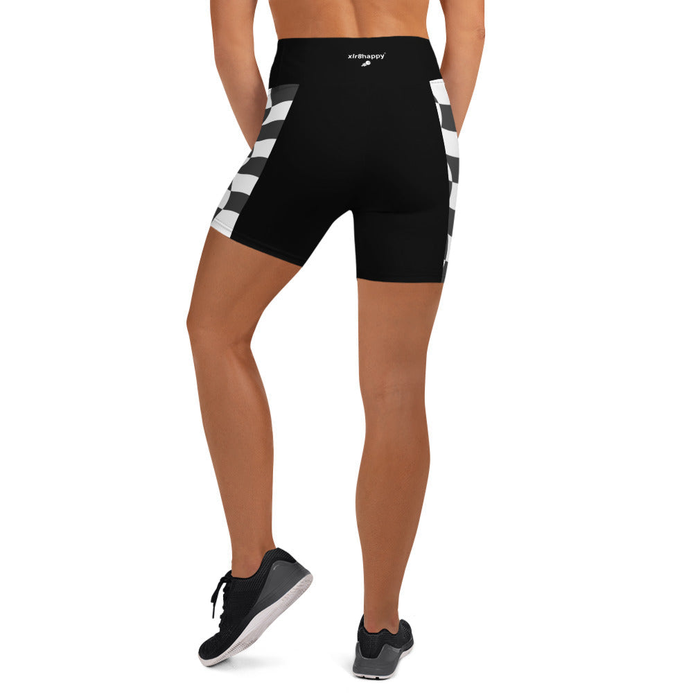 Checkered flag Yoga Shorts