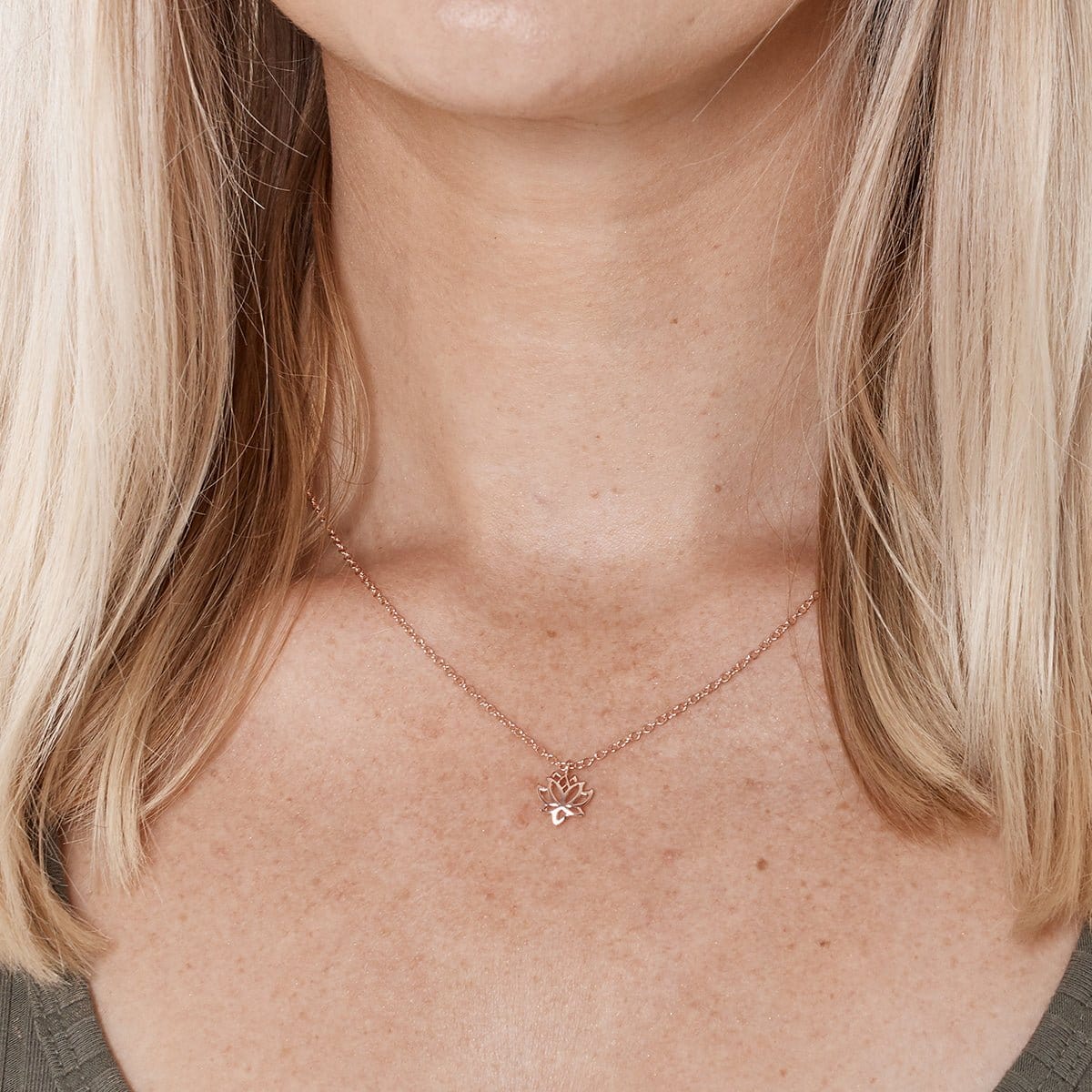 Christmas Gift for Yoga Teacher Lotus Necklace
