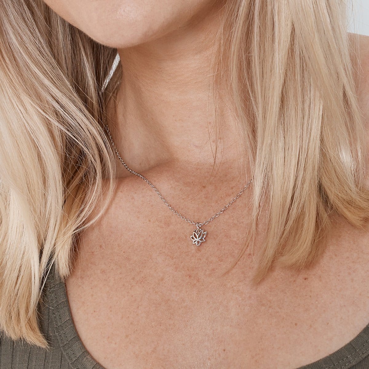 Christmas Gift for Yoga Teacher Lotus Necklace