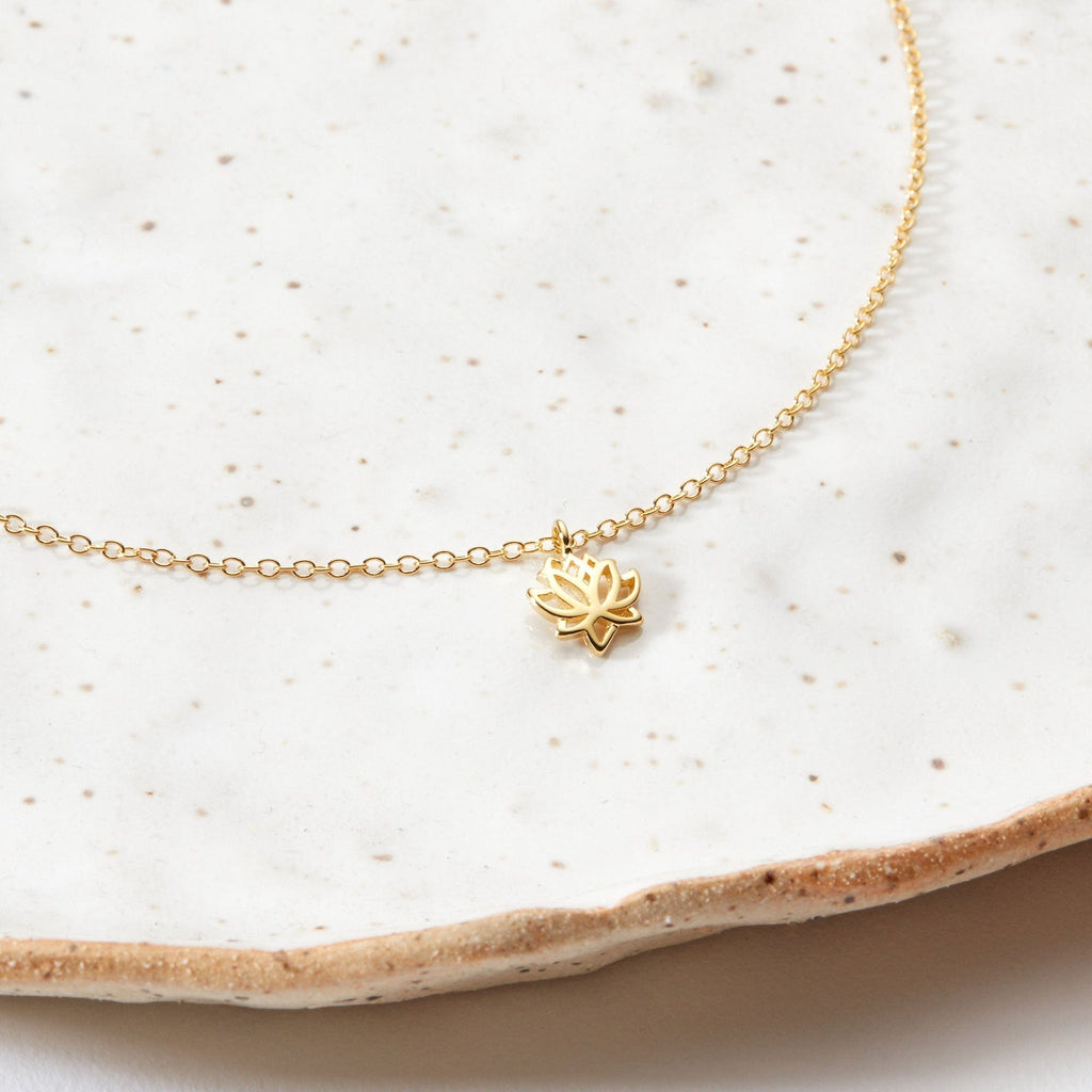 Christmas Gift for Yoga Teacher Lotus Necklace