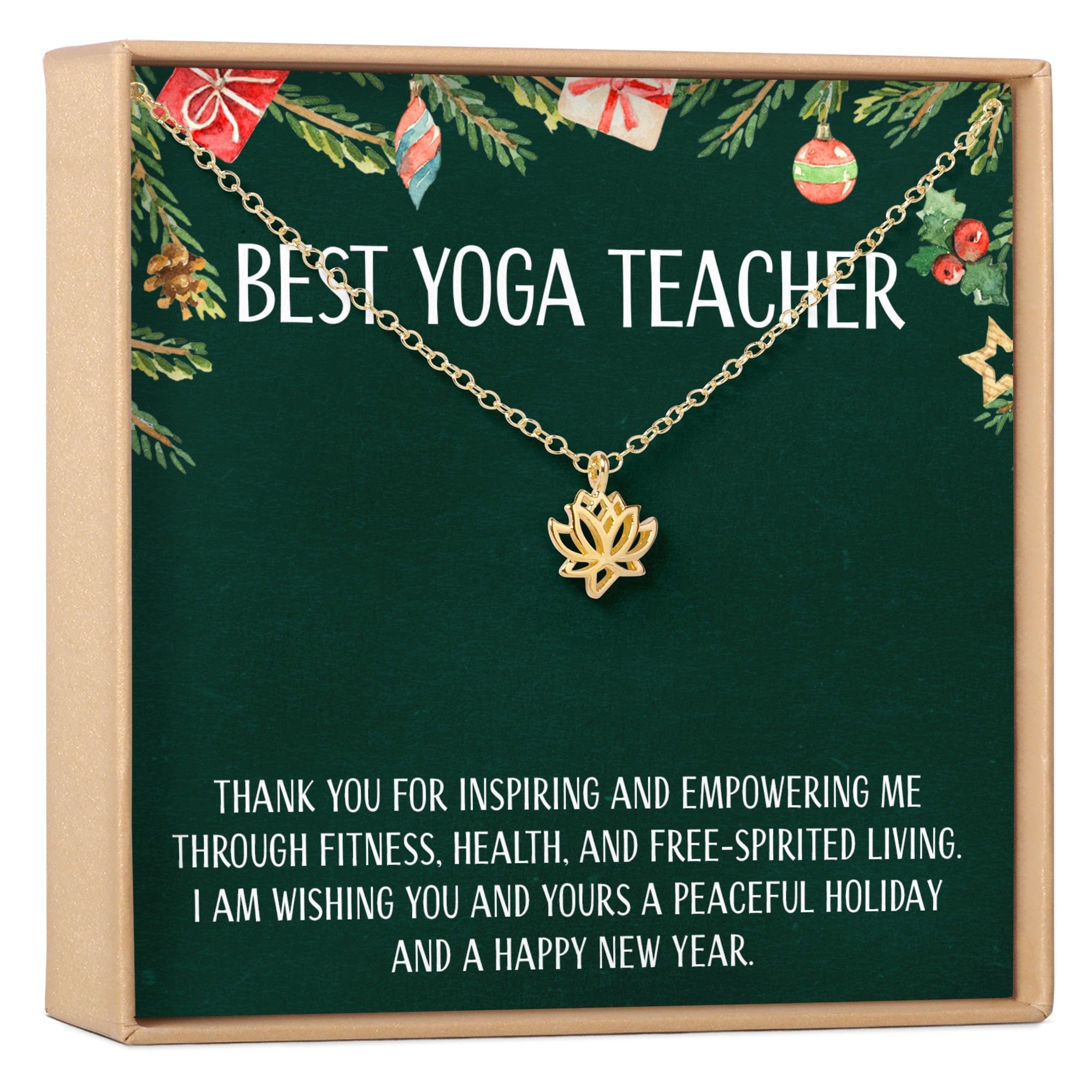 Christmas Gift for Yoga Teacher Lotus Necklace