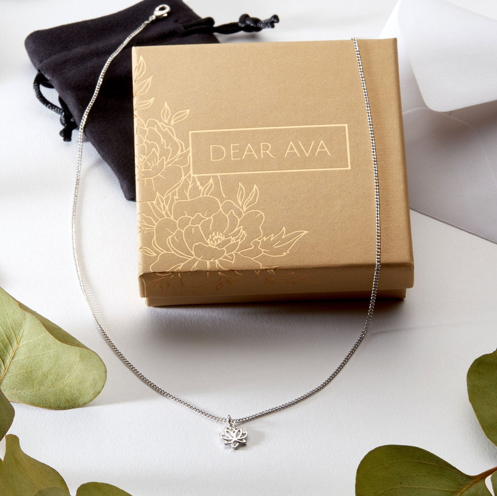 Christmas Gift for Yoga Teacher Lotus Necklace
