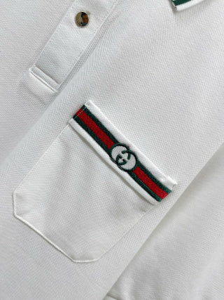 Gucci Embroidered Pocket Polo Shirt