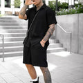 Men's Casual Cotton Polo and Shorts Matching Summer Set