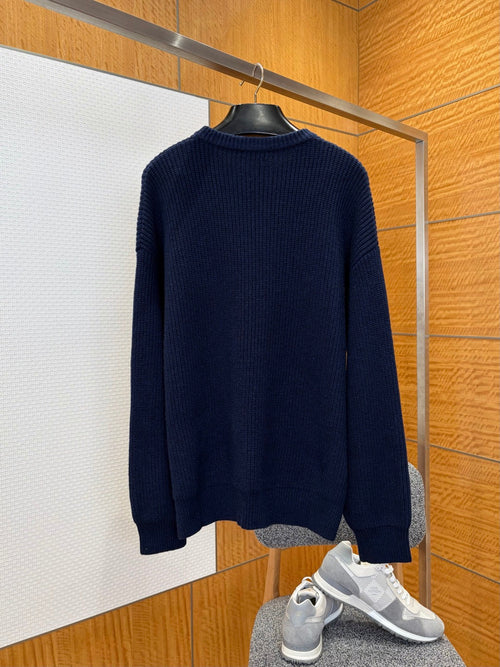 Celine Embroidery Waffle Knit Sweater