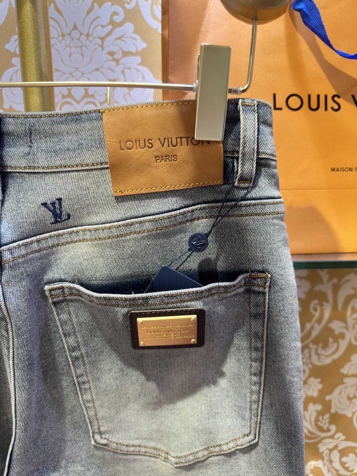 LV Embroidered Denim Jeans