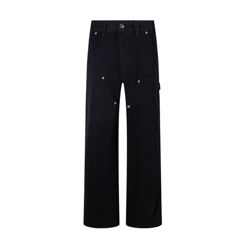 CH Logging Patchwork Leather Washed Jeans