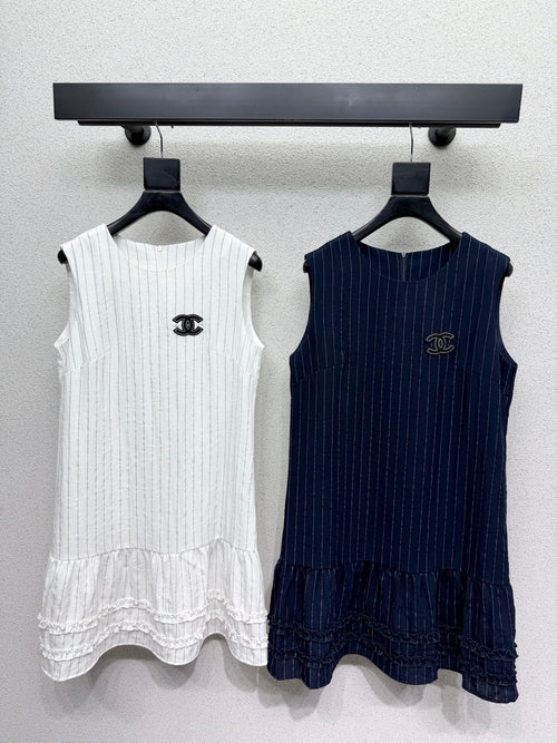 Chanel Striped Sleeveless dress