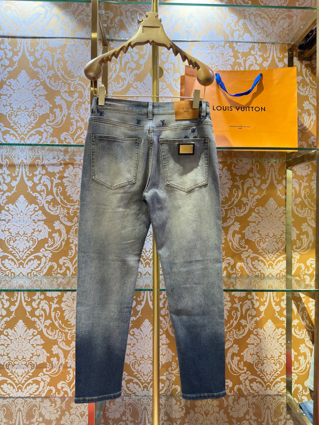 LV Embroidered Denim Jeans