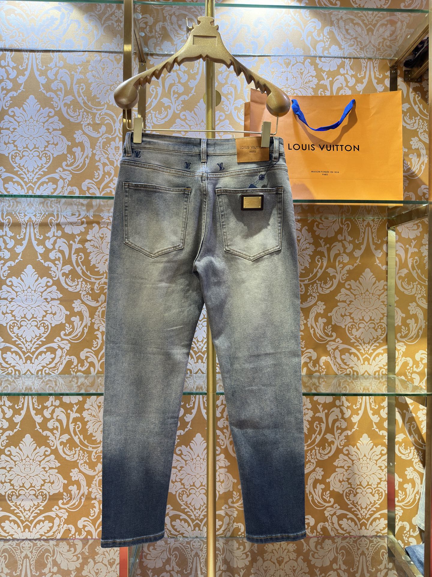 LV Embroidered Denim Jeans