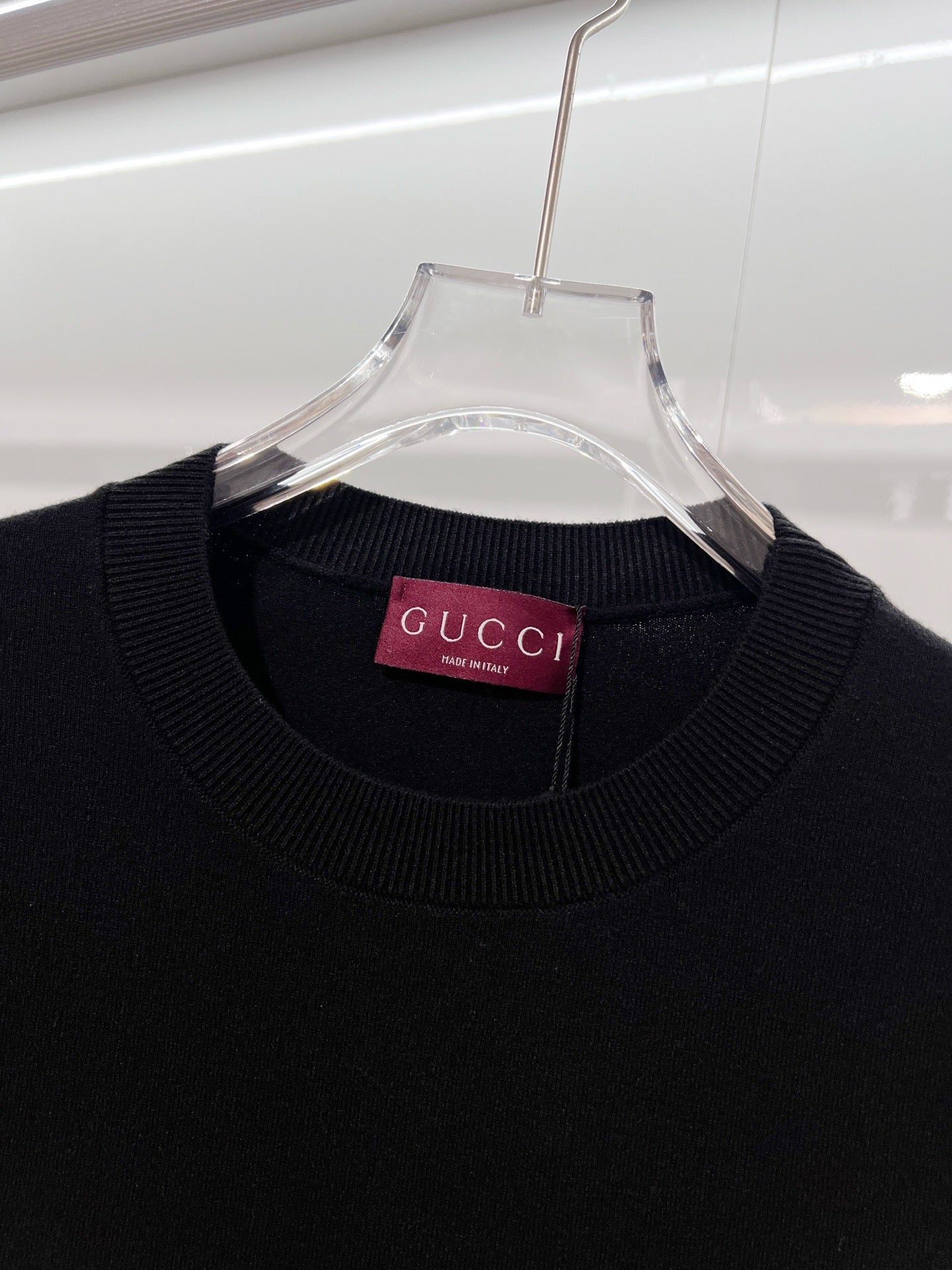 Gucci Crew Neck Embroidered Knit T-Shirt
