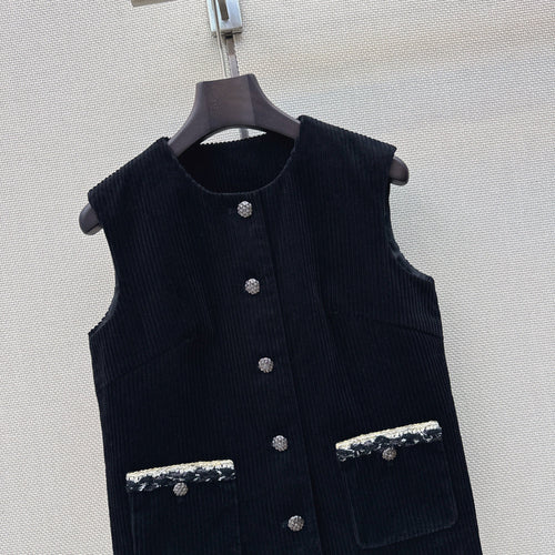Chanel Corduroy vest women's